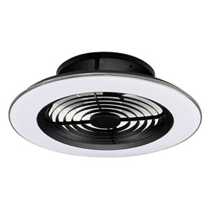Plafón Ventilador LED ALISIO Ø63cm Mantra Iluminacion Negro con Mando y APP [Clase de eficiencia energética A]